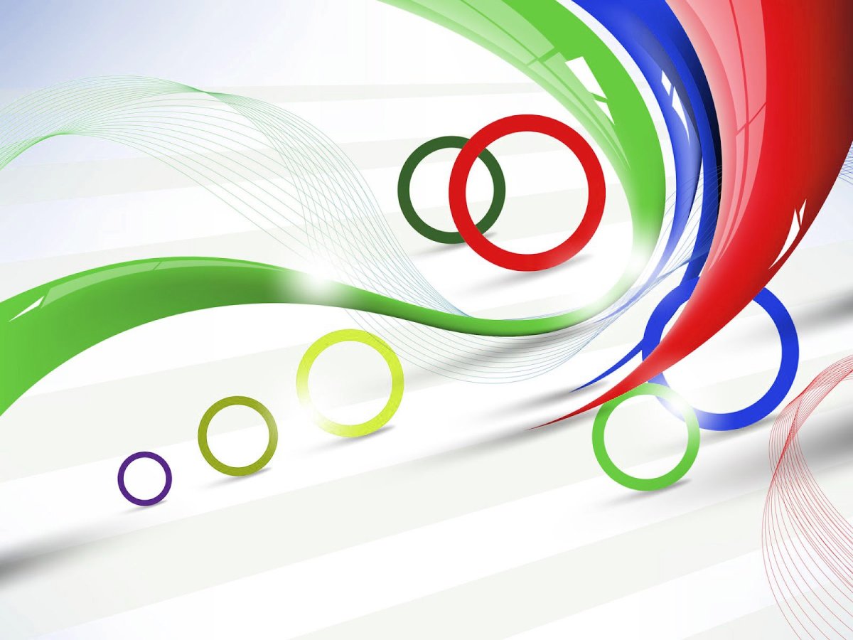 Цветные силуэты спортсменов