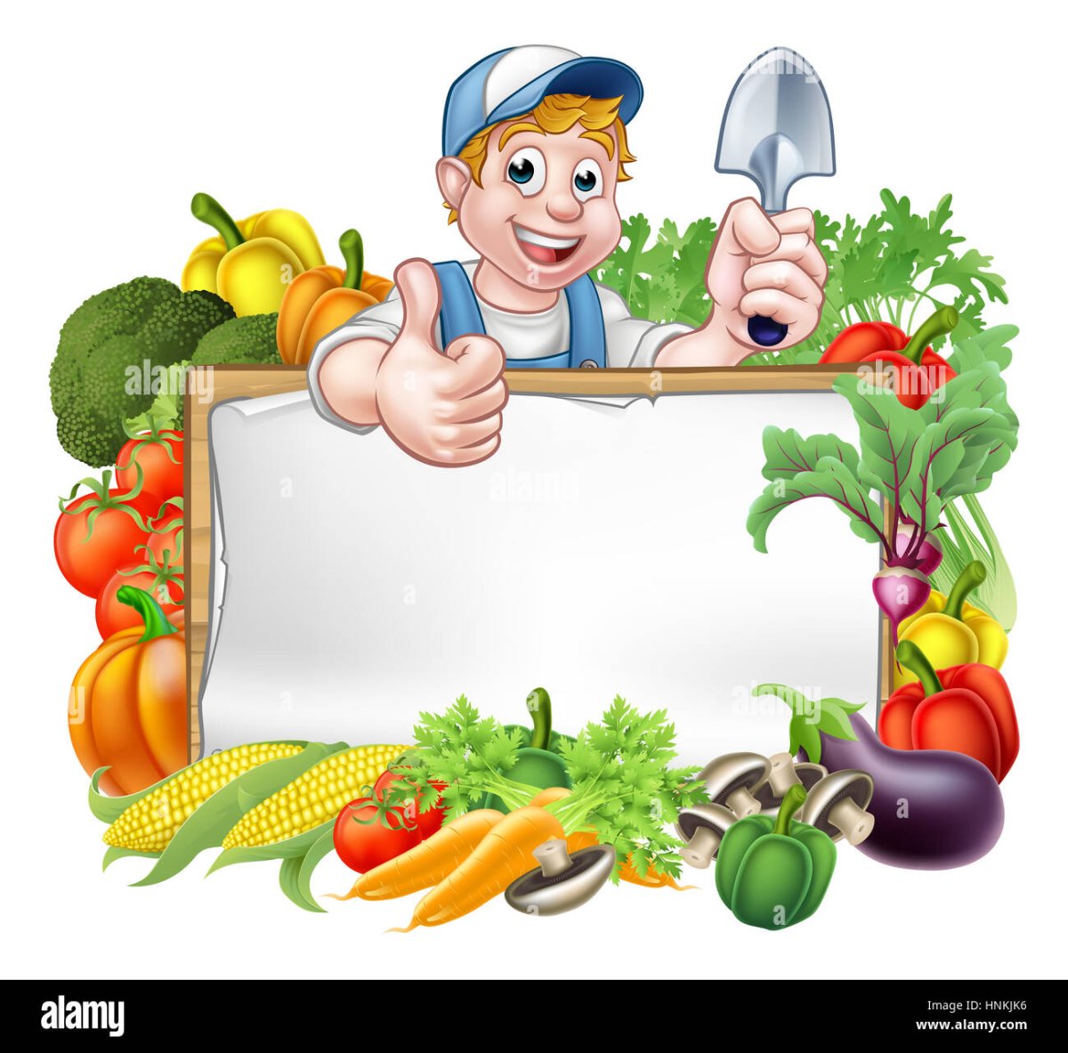 Рамки огорода с овощами для детей