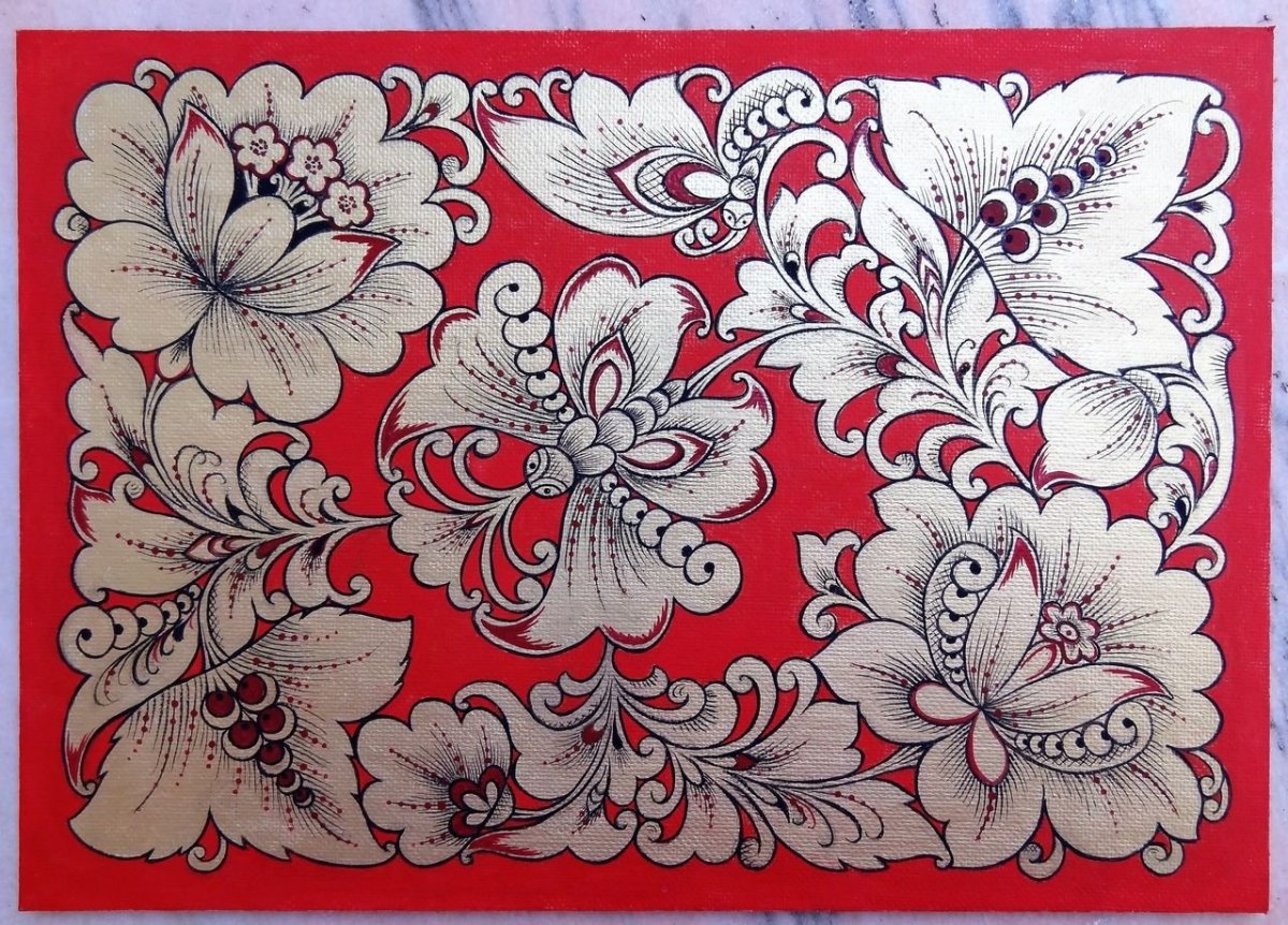 Славянский цветочный орнамент