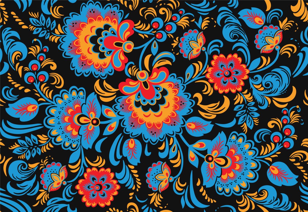 Хохломская роспись вектор