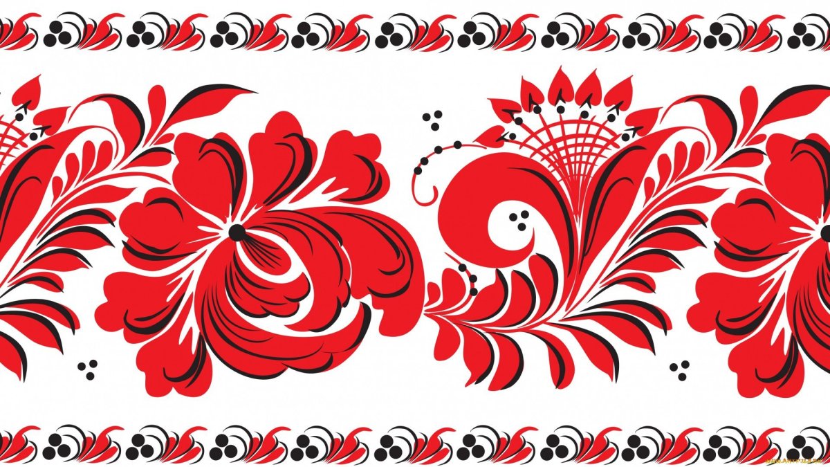 Узор в русском стиле рсный