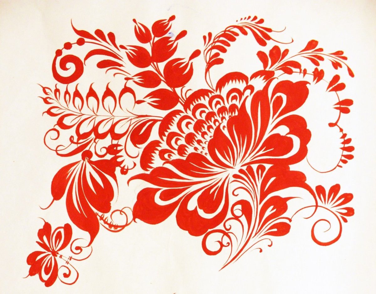 Русские народные росписи Хохломская