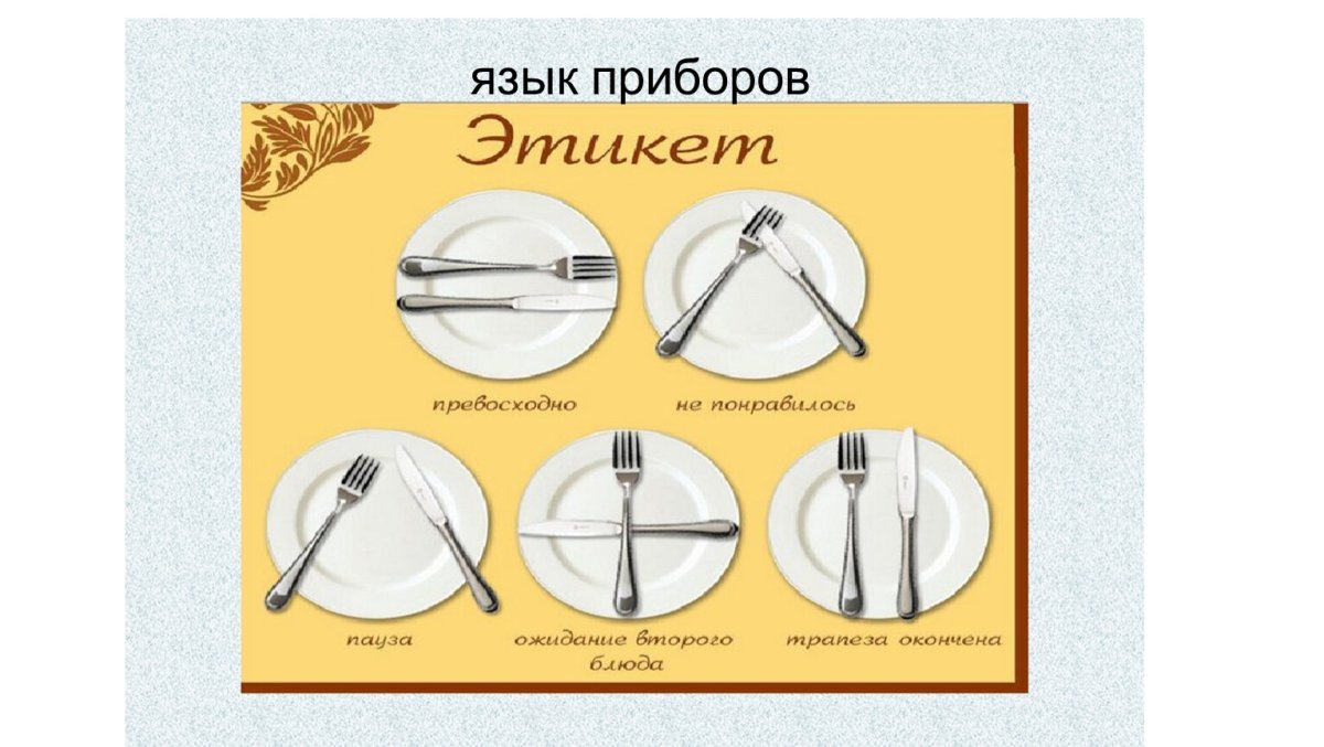 Этикет за столом