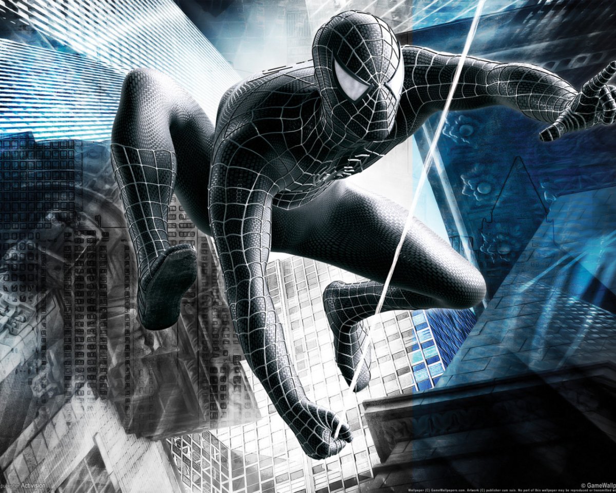 Человек паук 3 черный