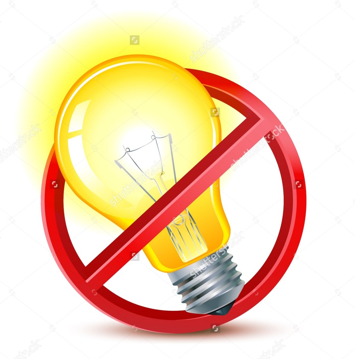 Лампочка черно-белая на прозрачном фоне