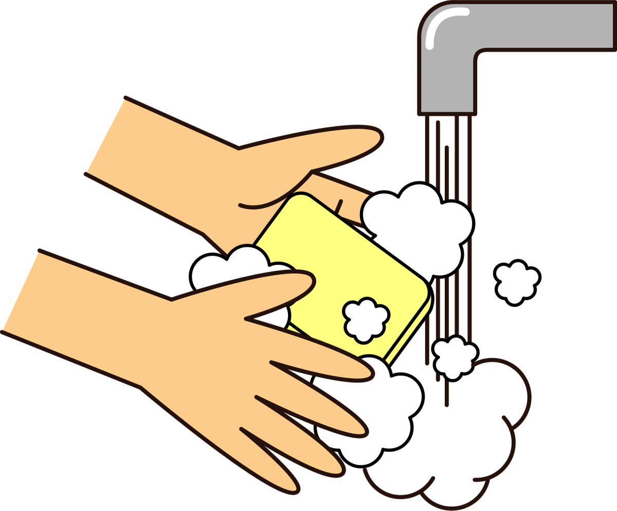 Мытье рук на прозрачном фоне