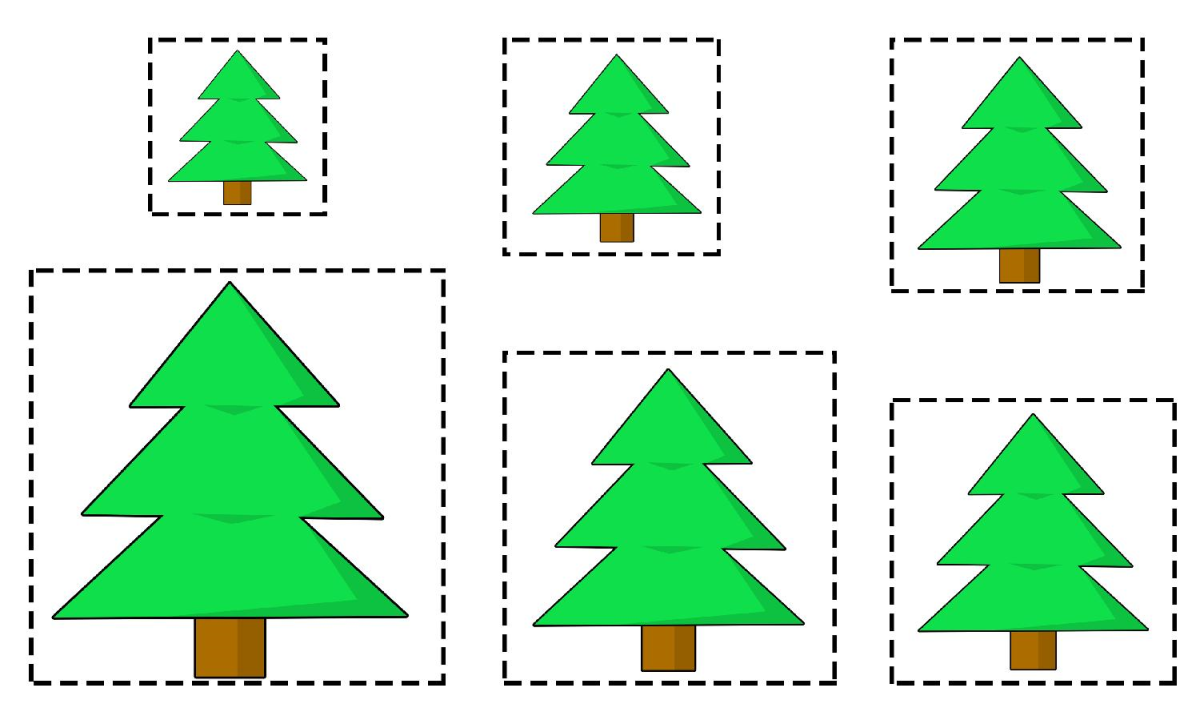 Елочки разной высоты