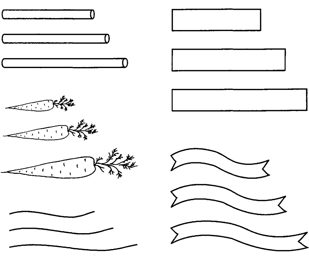 Длинный короткий задания для дошкольников