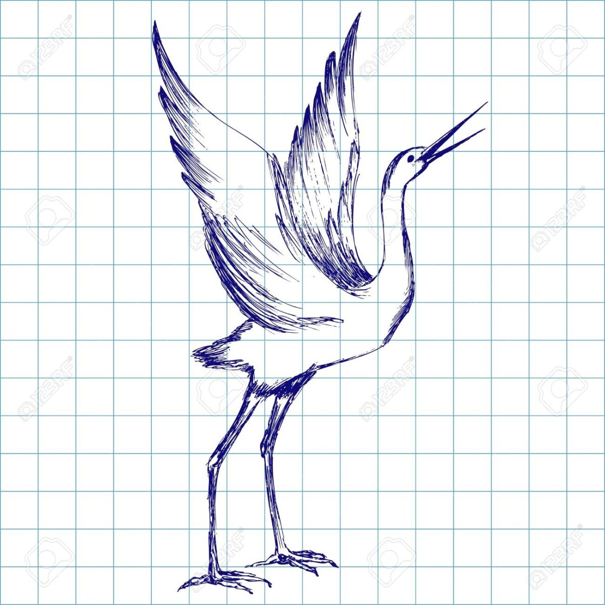 Журавли черно белые