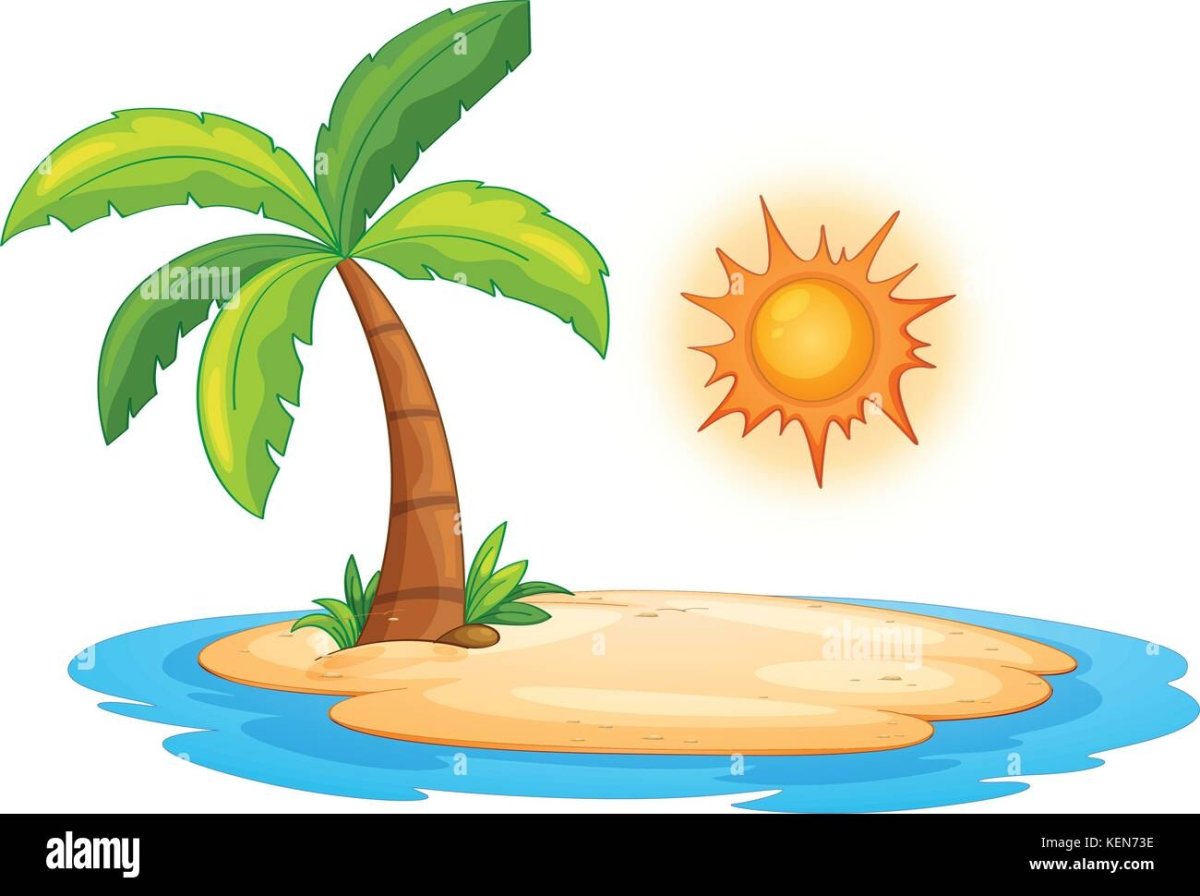 Необитаемый остров вектор