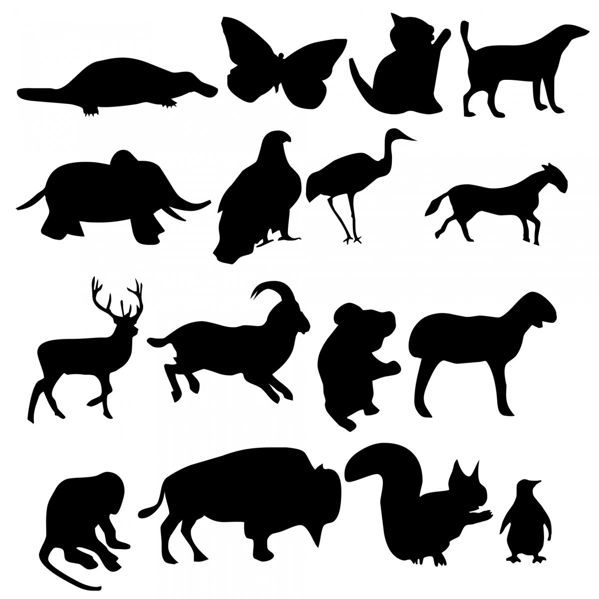 Очертания животных