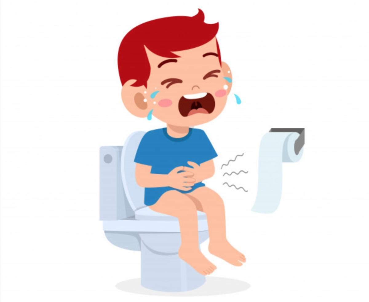 Девочка в туалете диарея иллюстрация