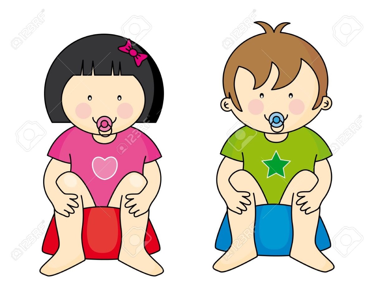 Ребенок сидит на горшке картинка