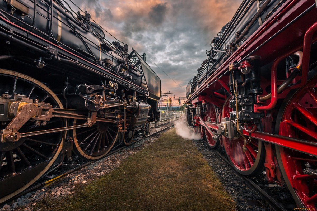 Красивый паровоз