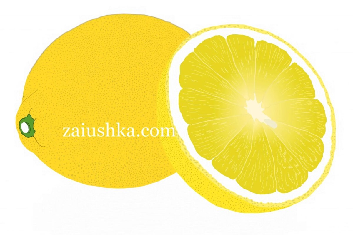 Лимон рисунок для детей