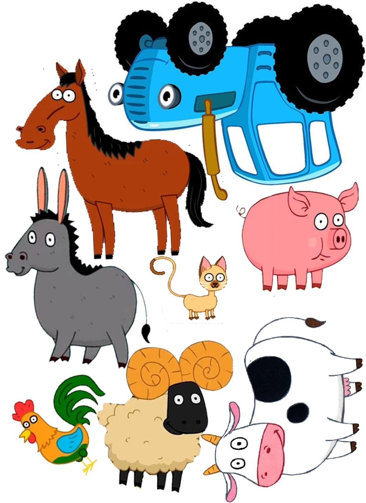 Макси пазлы для малышей 6 малышей 6 пазлов синий трактор