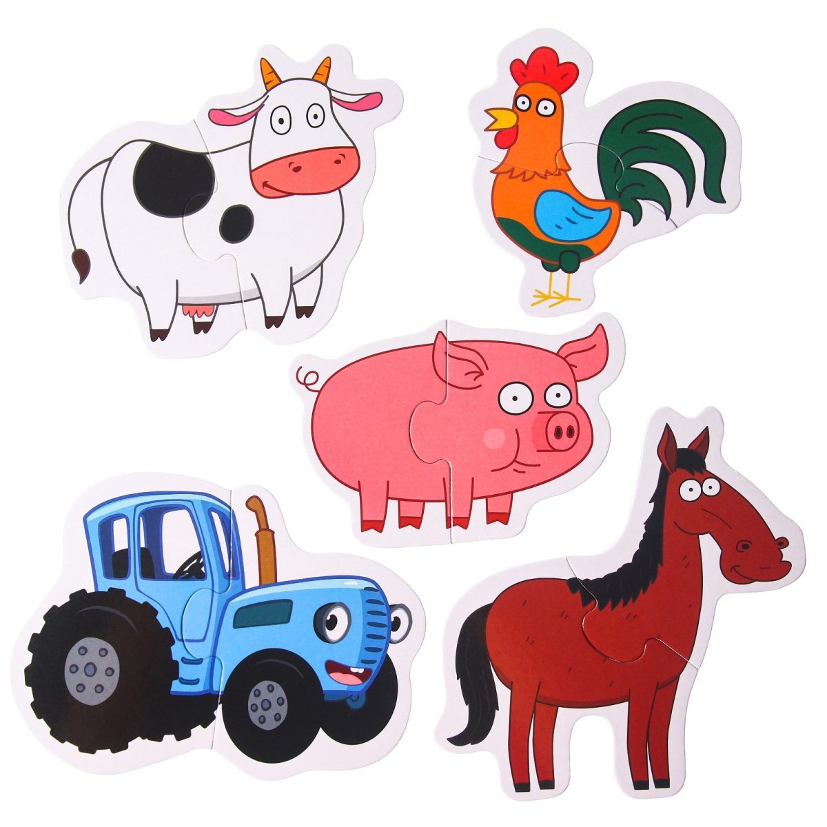 Синий трактор для малышей печать