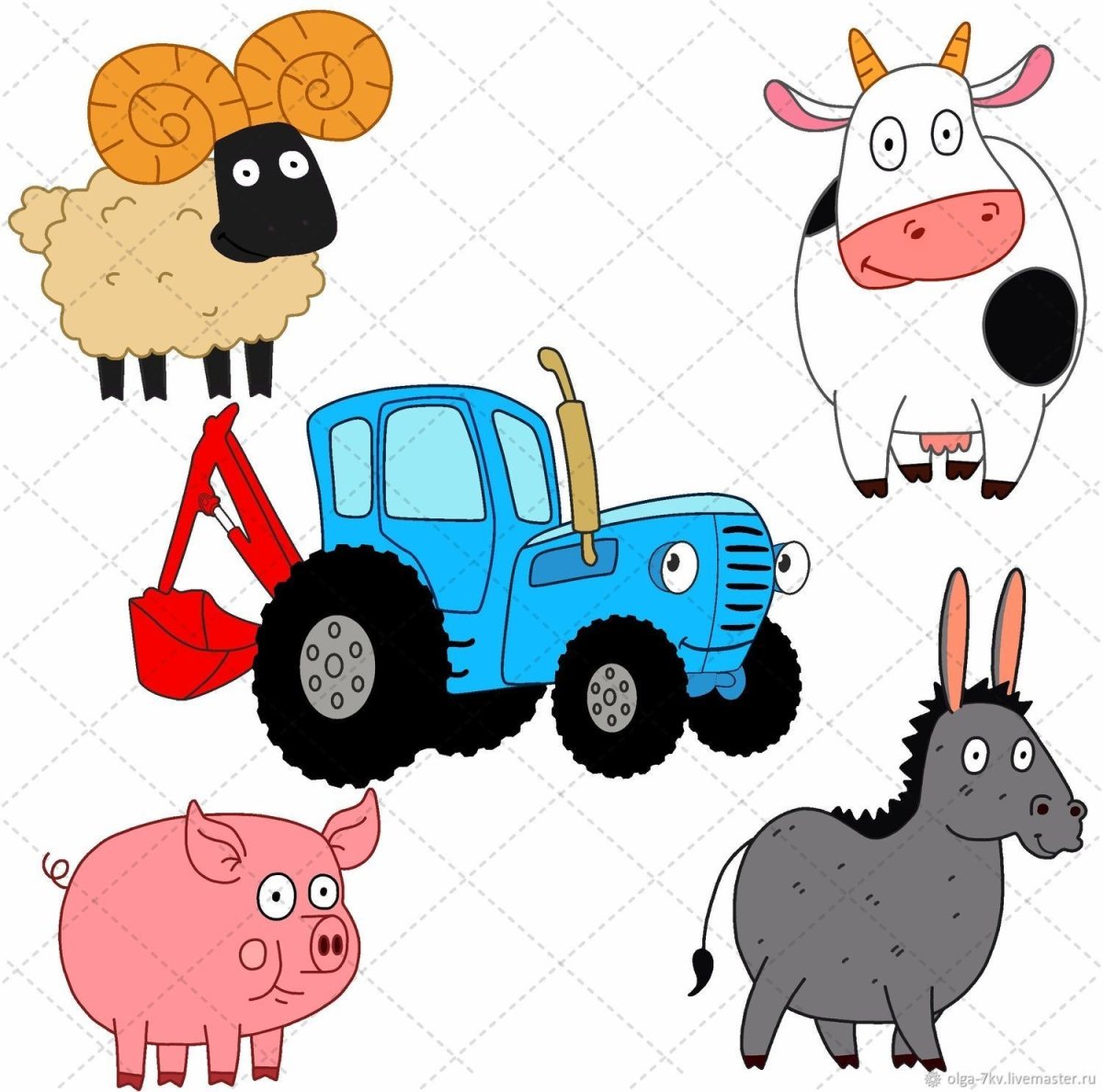 Синий трактор дед Мороз