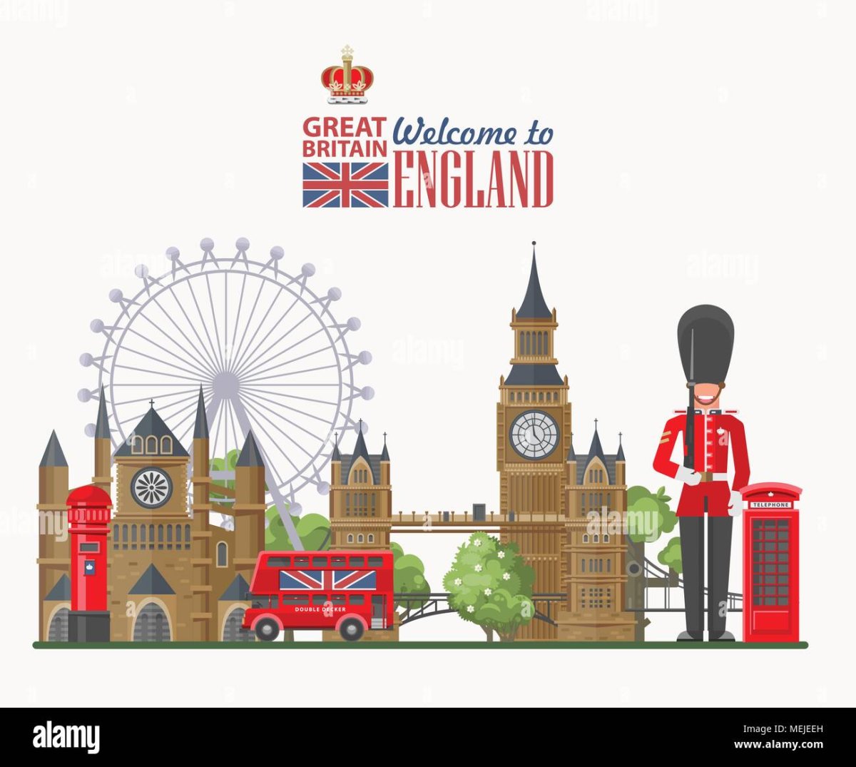 Welcome to great Britain рисунок