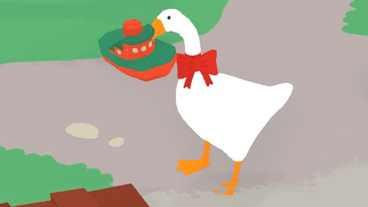 Раскраска 2 гуся для детей