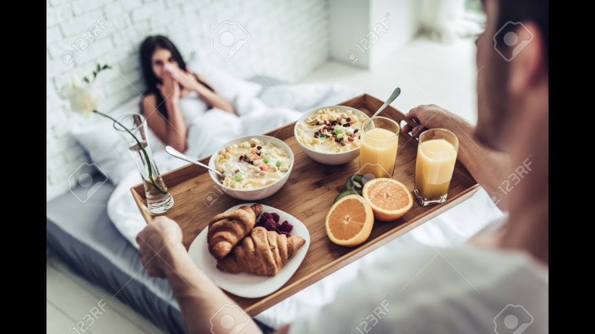 Романтический завтрак в постель