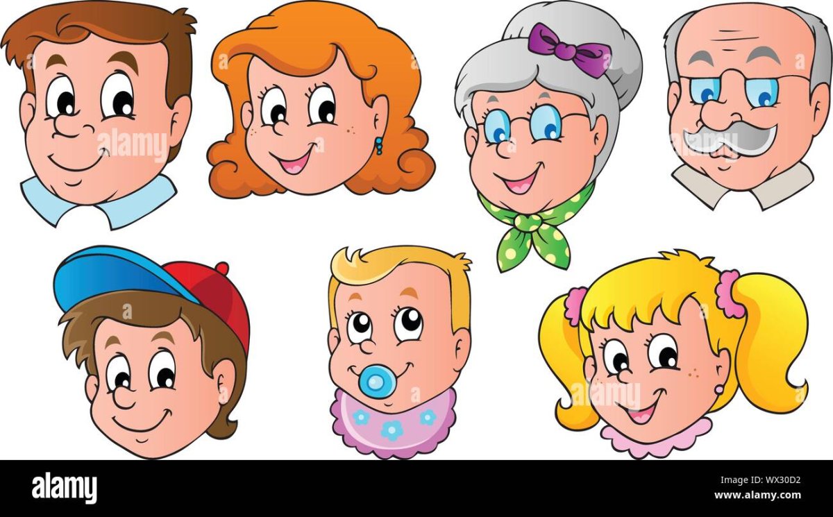 Лица семьи для аппликации