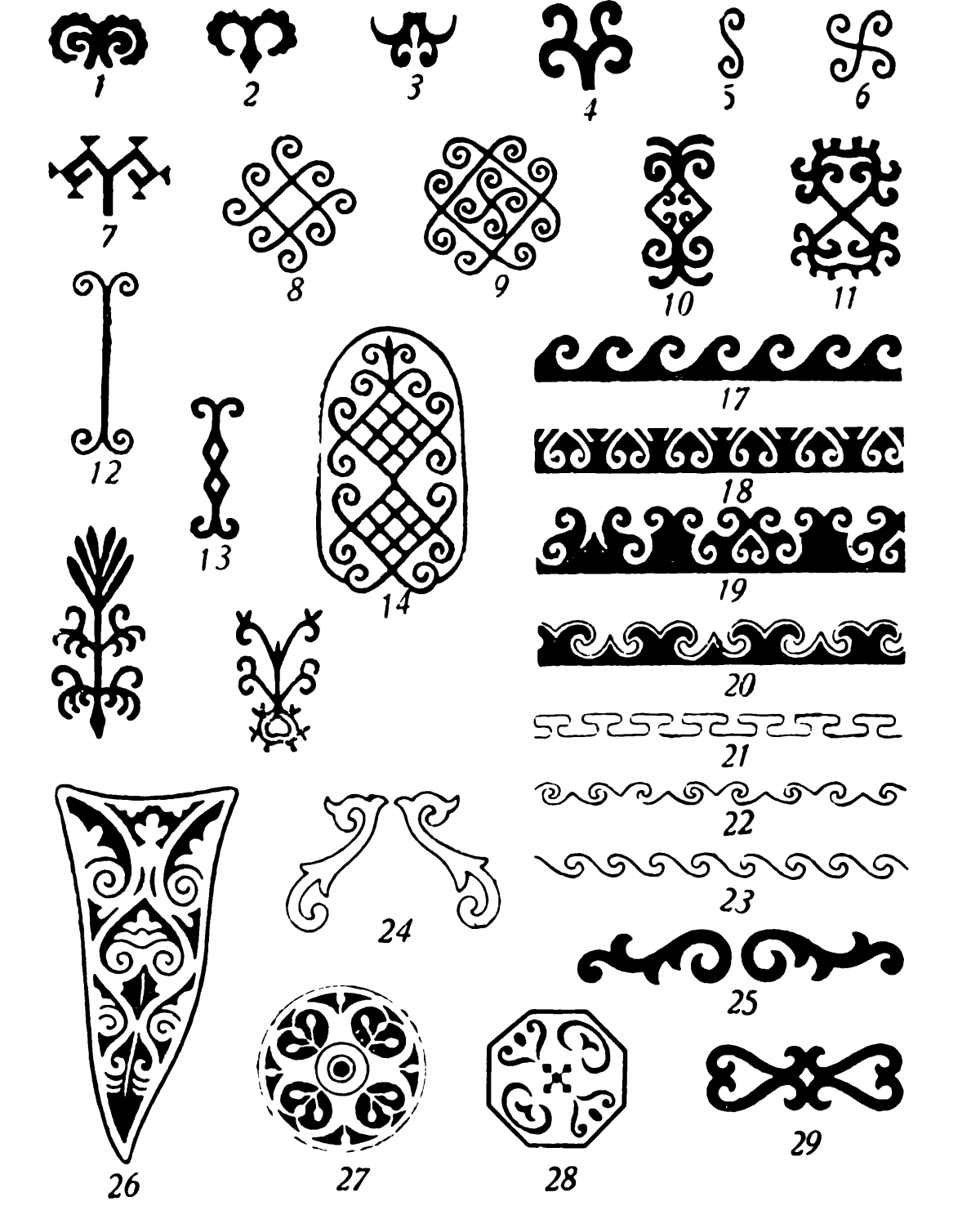 Татарский национальный орнамент тюльпан