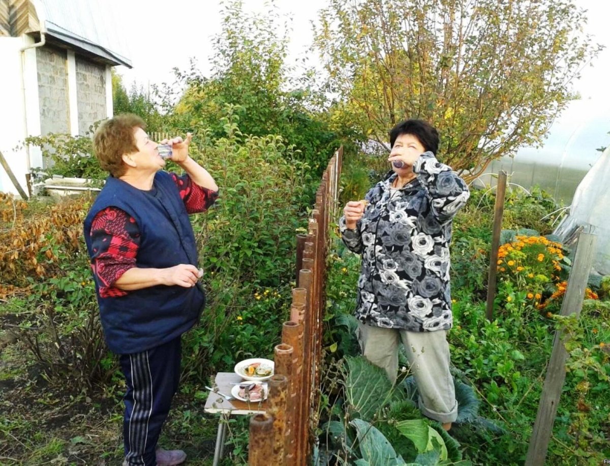 Девушка на грядке