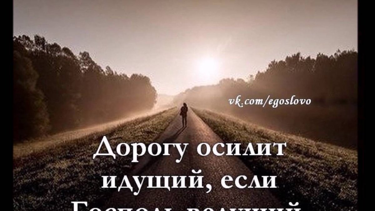 Только идущий осилит дорогу