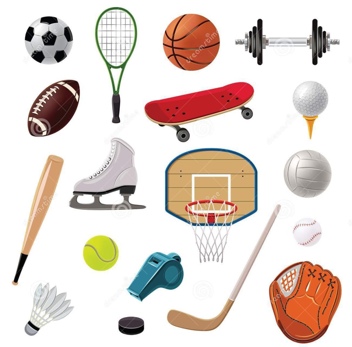 Спортивный инвентарь для фотошопа