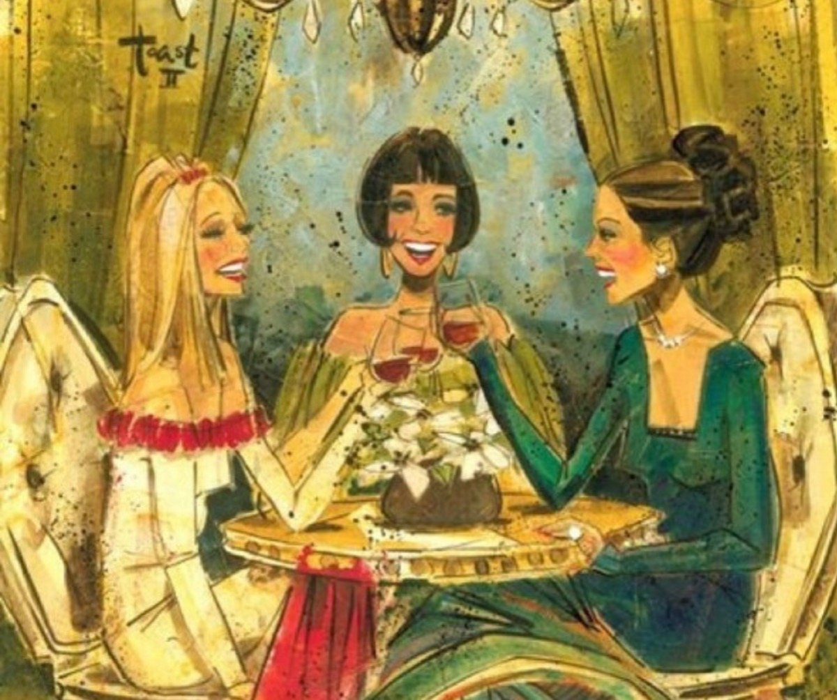 Подружки за чаем картины художников