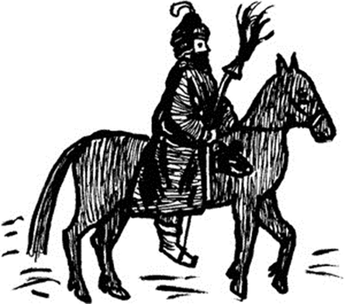 Опричник Ивана Грозного рисунок