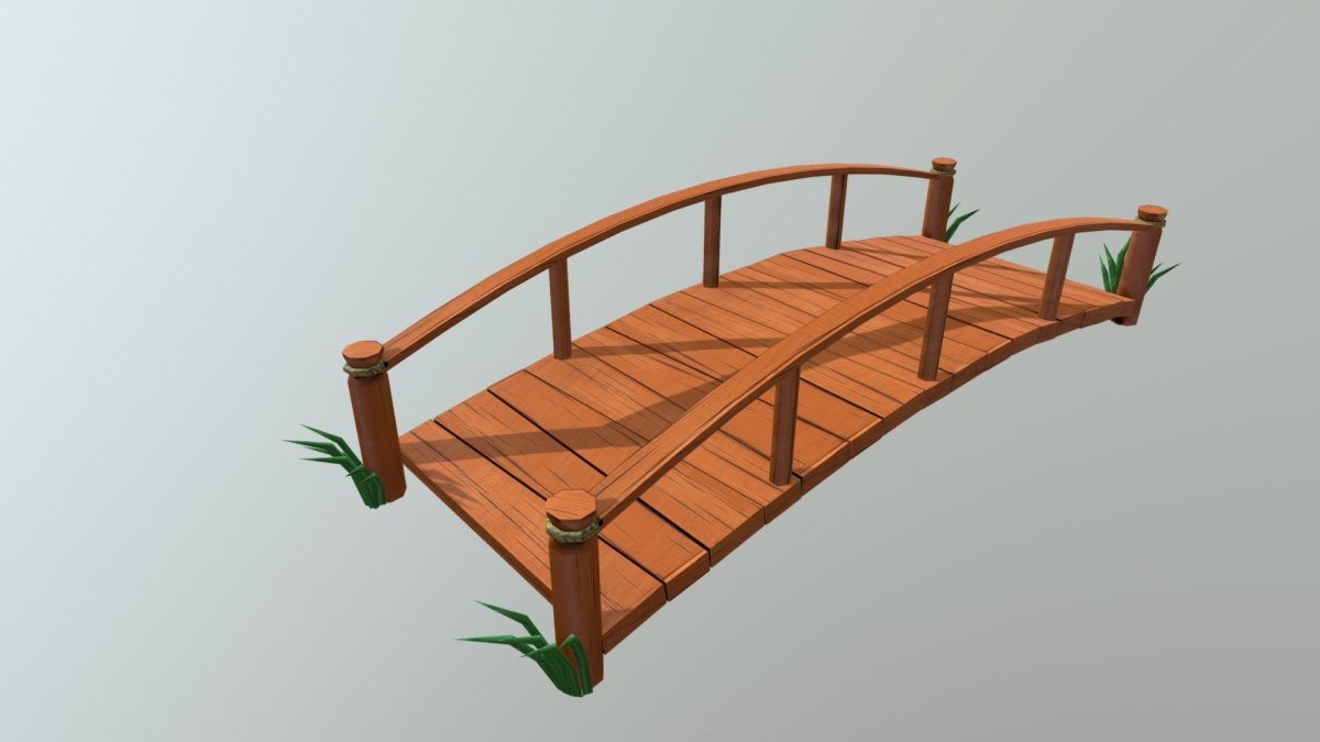 Мостик на белом фоне