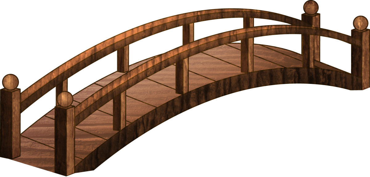 Сказочный мостик деревянный