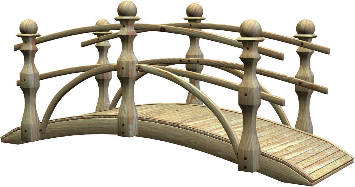 Мостик на белом фоне