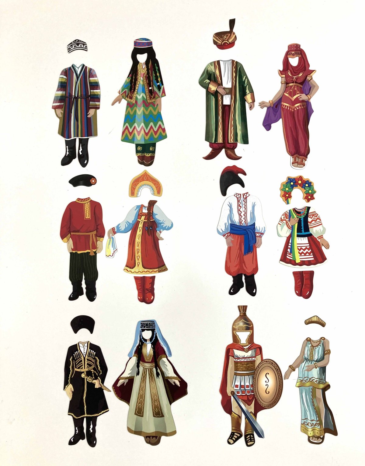 Карточки народы мира для детей