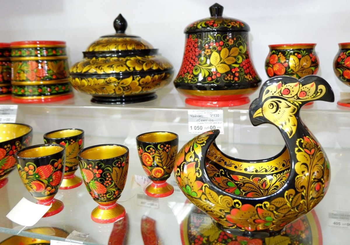 Хохломская и Гжельская роспись