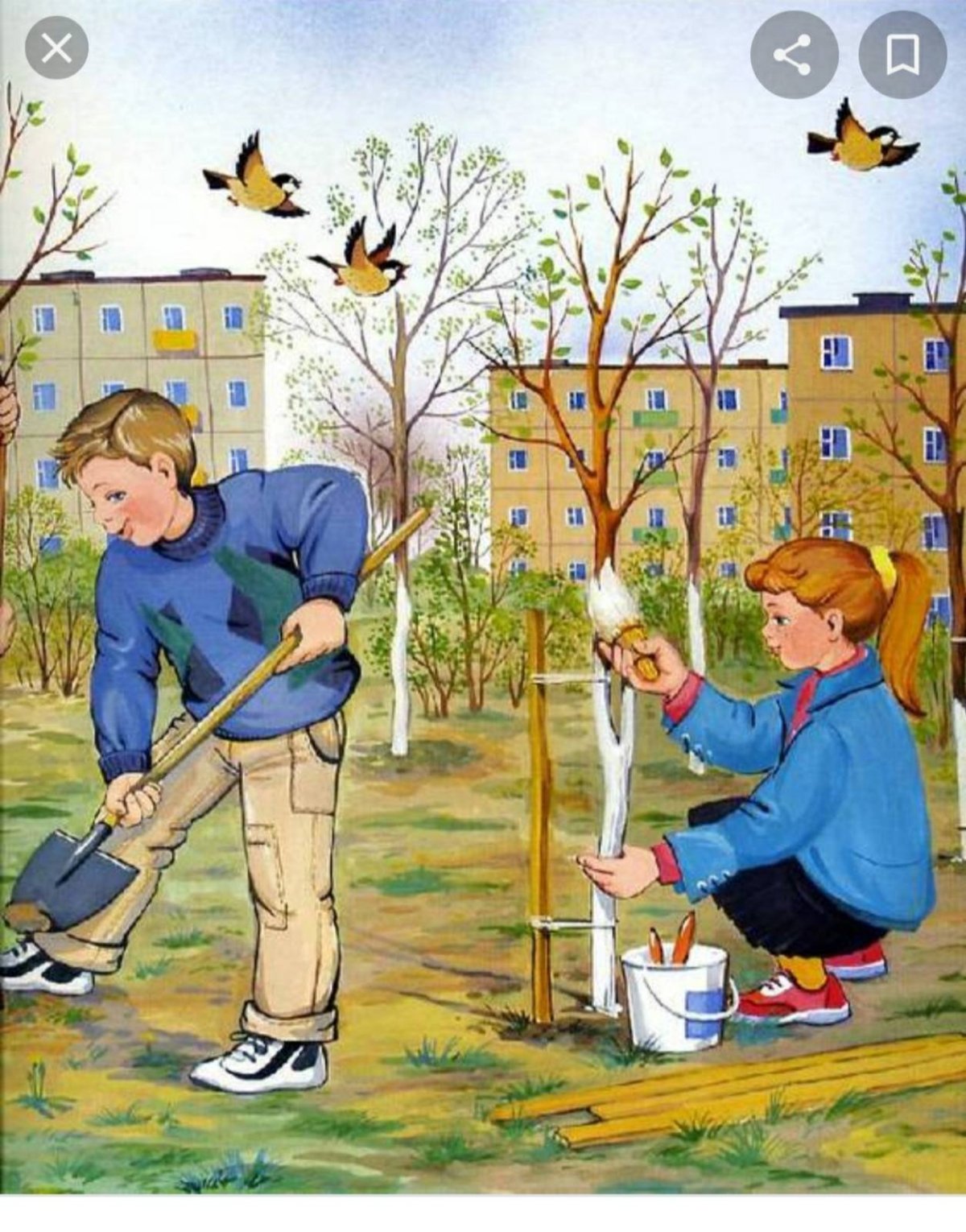 Труд людей весной для дошкольников