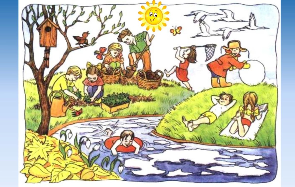 Весенняя картина для детей