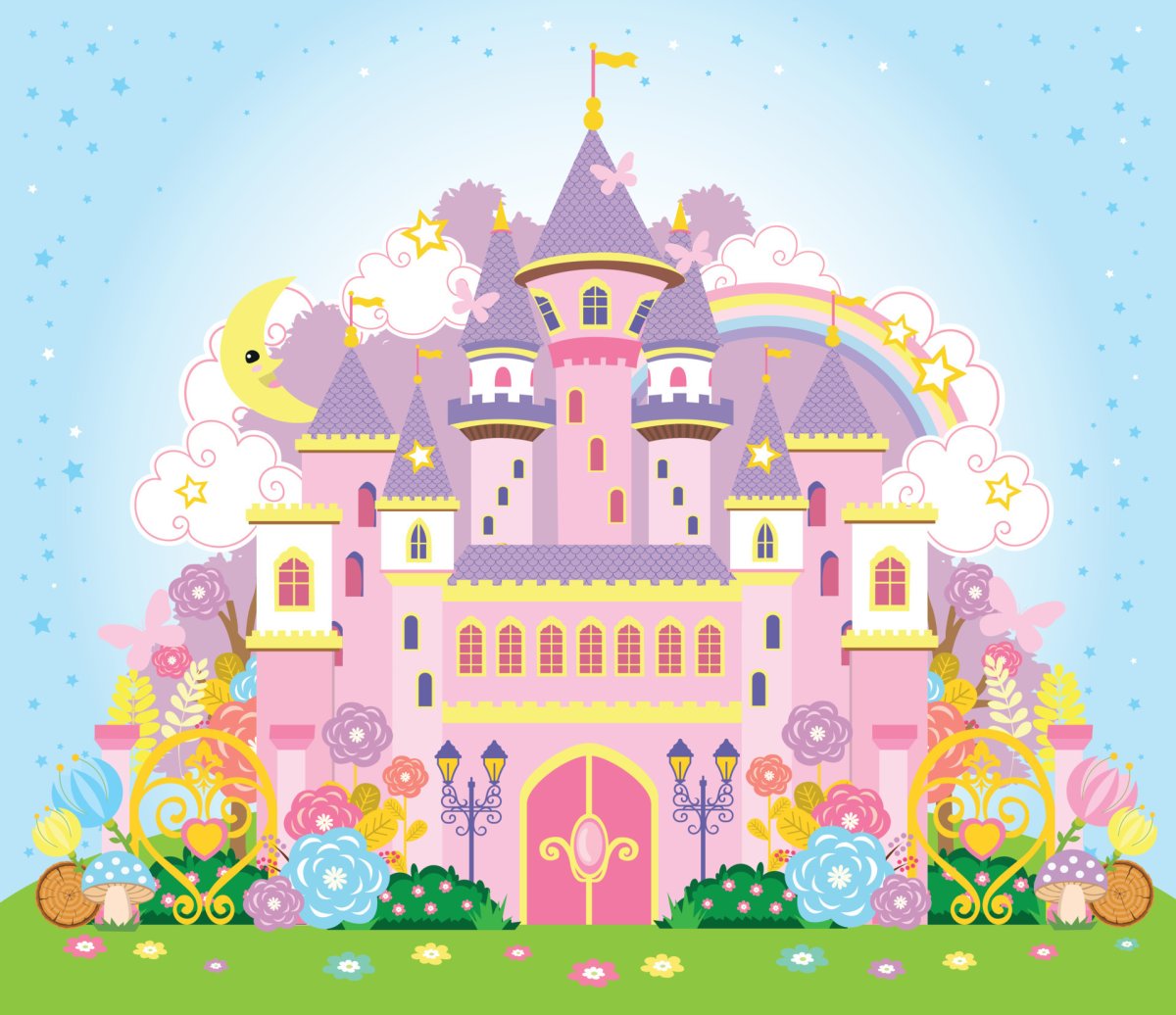 Детский фон с замком