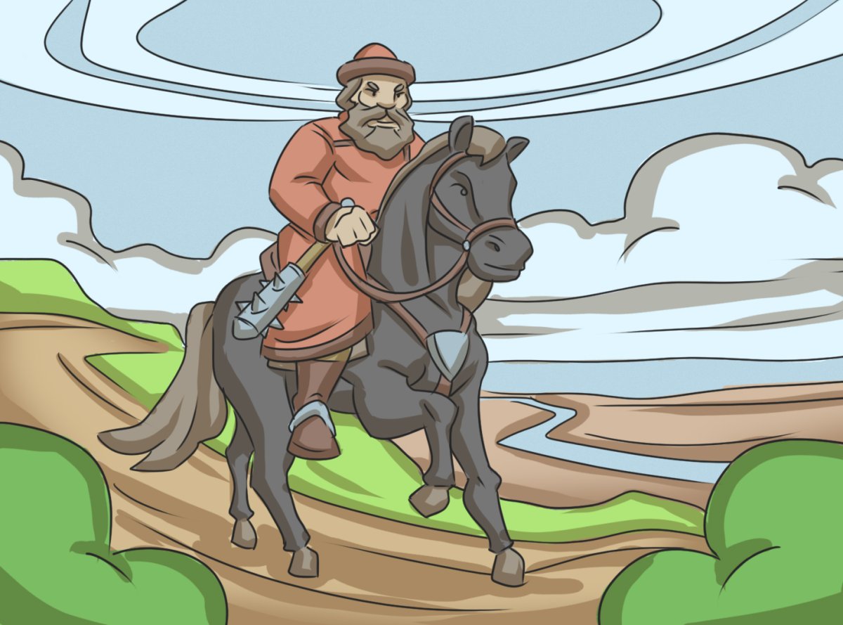 Три богатыря Илья Муромец лицо