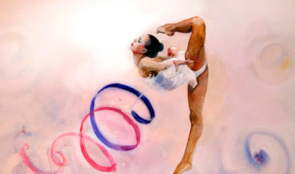 Художественная гимнастика акварель