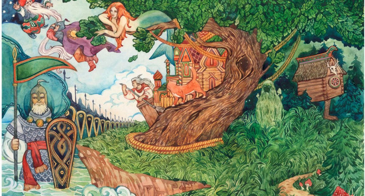 Сказка у Лукоморья дуб зеленый