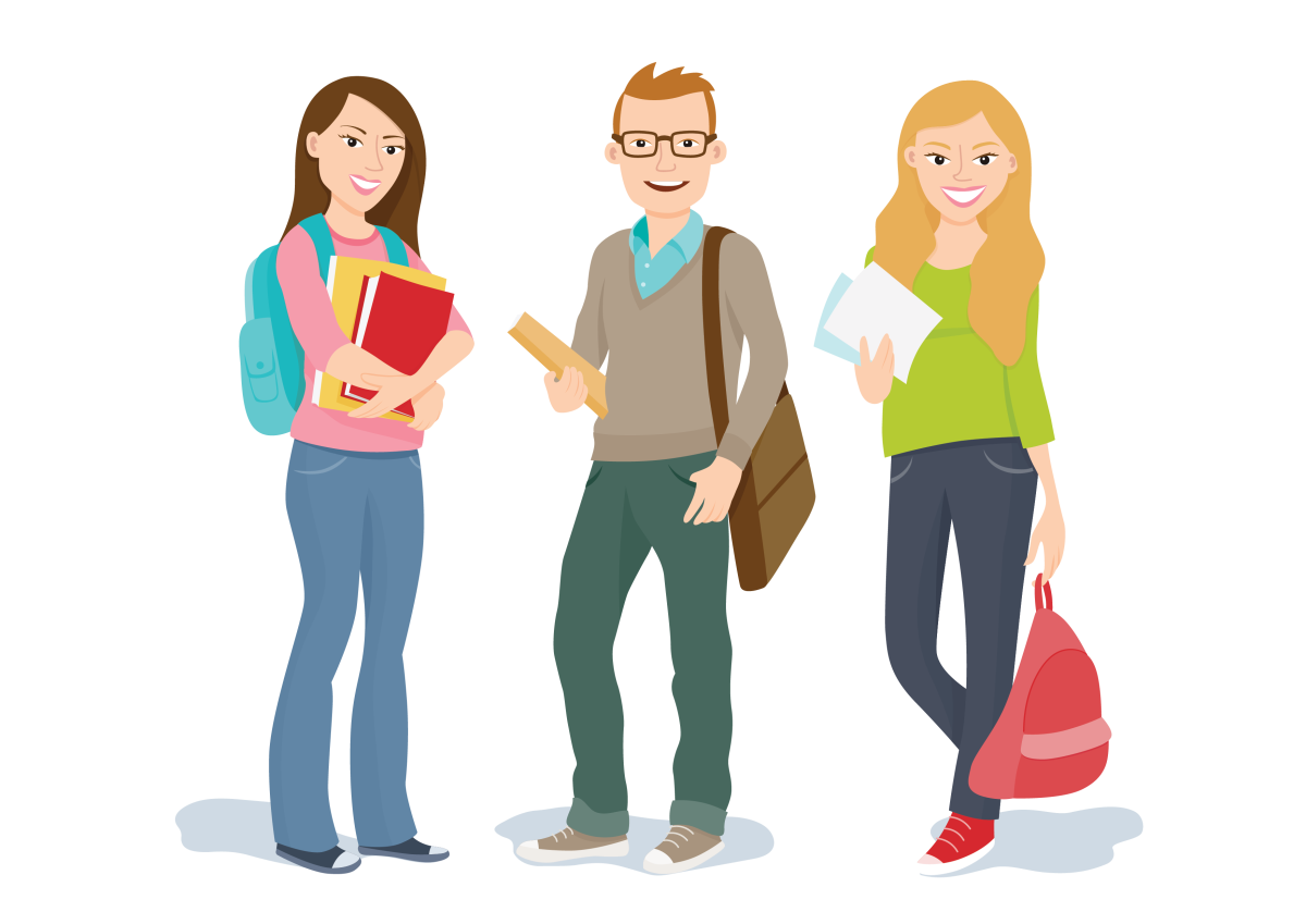 Студент нарисованный