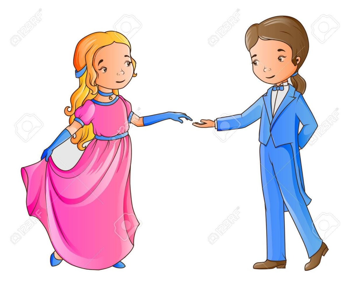 Рисунки девочка и мальчик танцуют рисунок