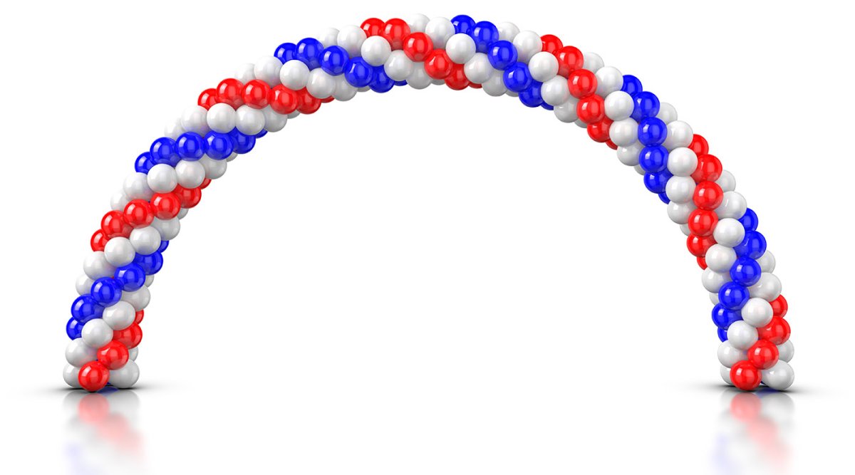 Гирлянда из шаров "Триколор"