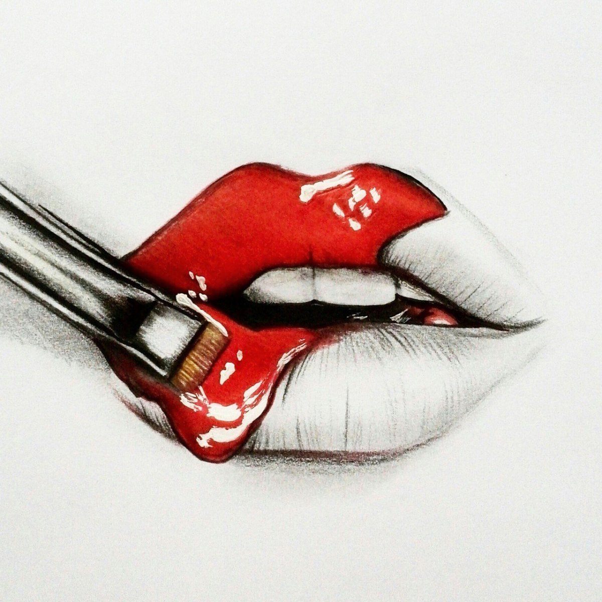 Губы рисунок