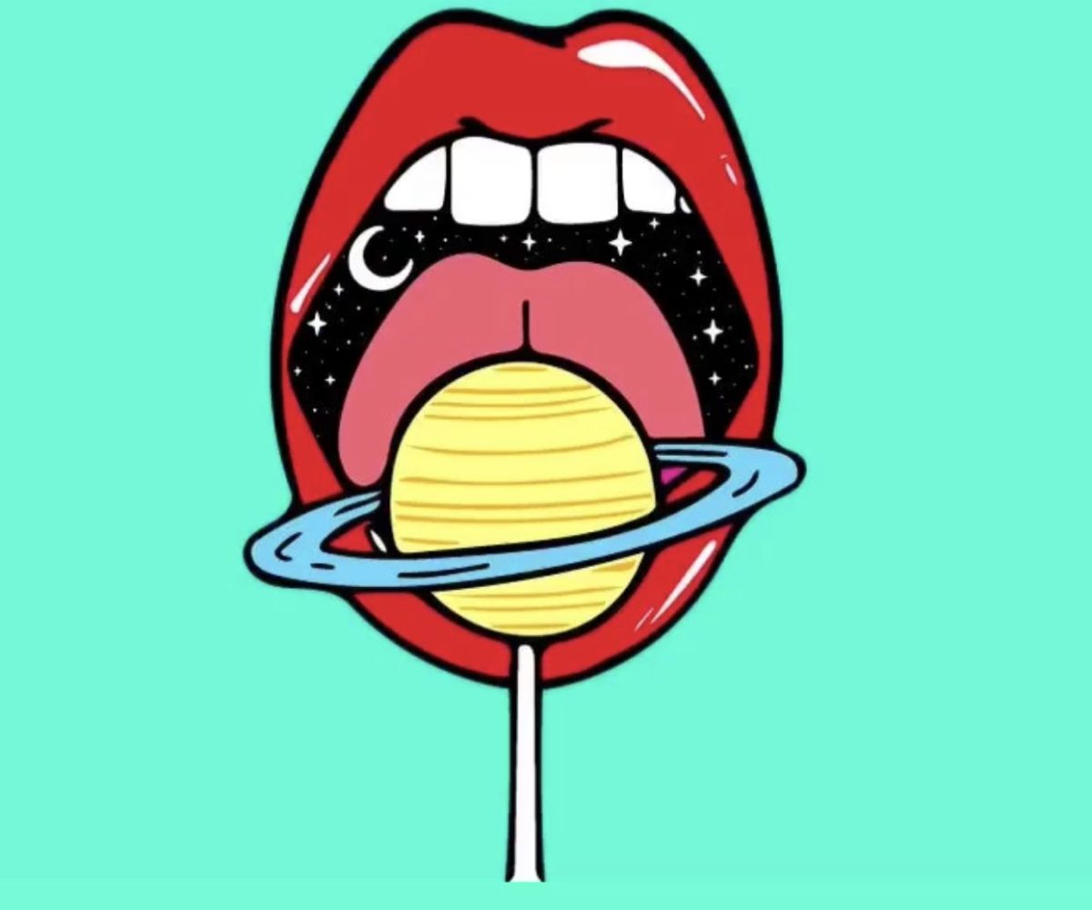 Нарисовать губы с Чупа чупсом