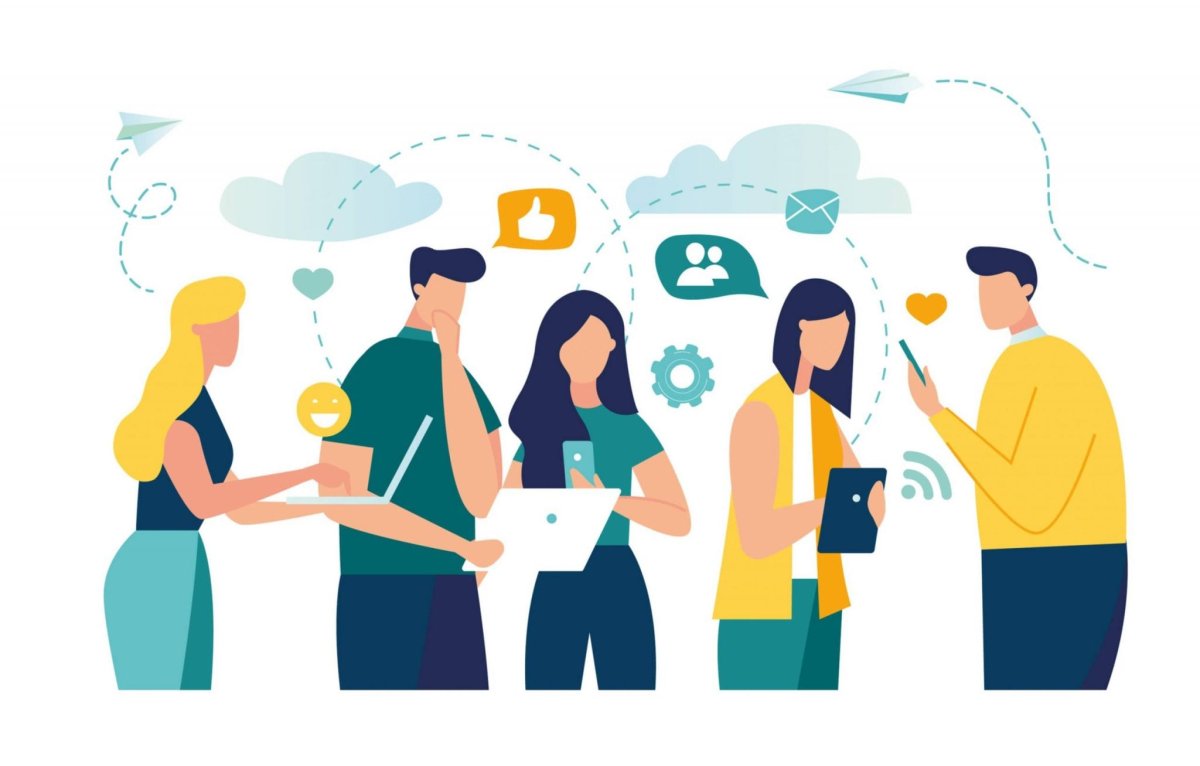 Общение иллюстрация