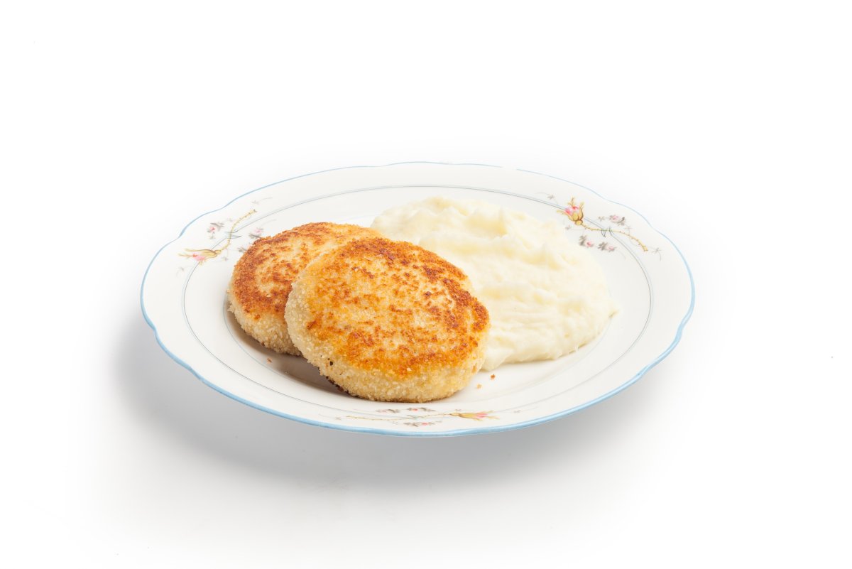 Пюре с котлетой